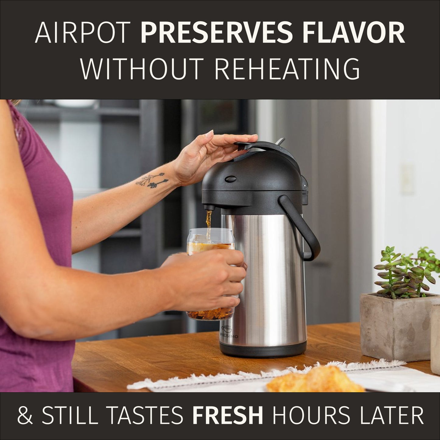 74oz (2.2L) Stainless Steel Airpot Coffee Carafe