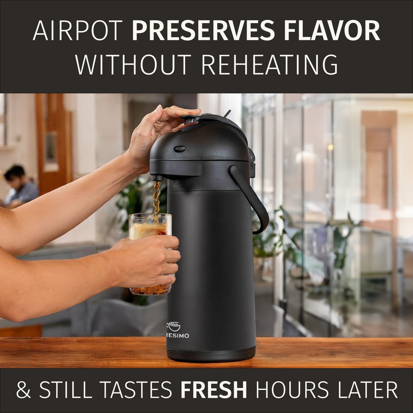 101oz (3L) Matte Black Stainless Steel Airpot Coffee Carafe