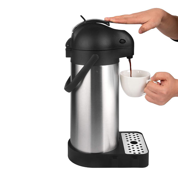 74 Oz (2.2L) Airpot Thermal Coffee Carafe with Drip Tray & Cleaning Br -  Cresimo