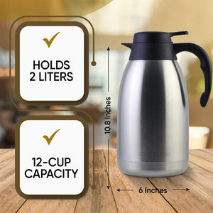 68 Oz (2L) Stainless Steel Thermal Coffee Carafe