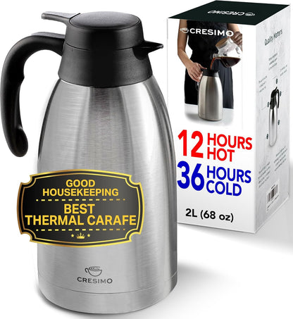 68 oz (2L)  Stainless Steel Thermal Coffee Carafe