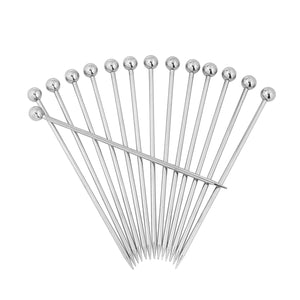 4.3 Inch Stainless Steel Cocktail Picks (Set of 14)