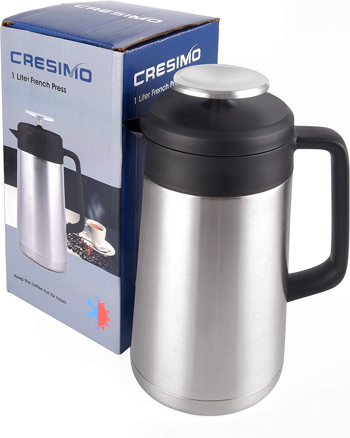 1L Thermal Coffee Carafe 34oz Double Walled Vacuum Flask Stainless