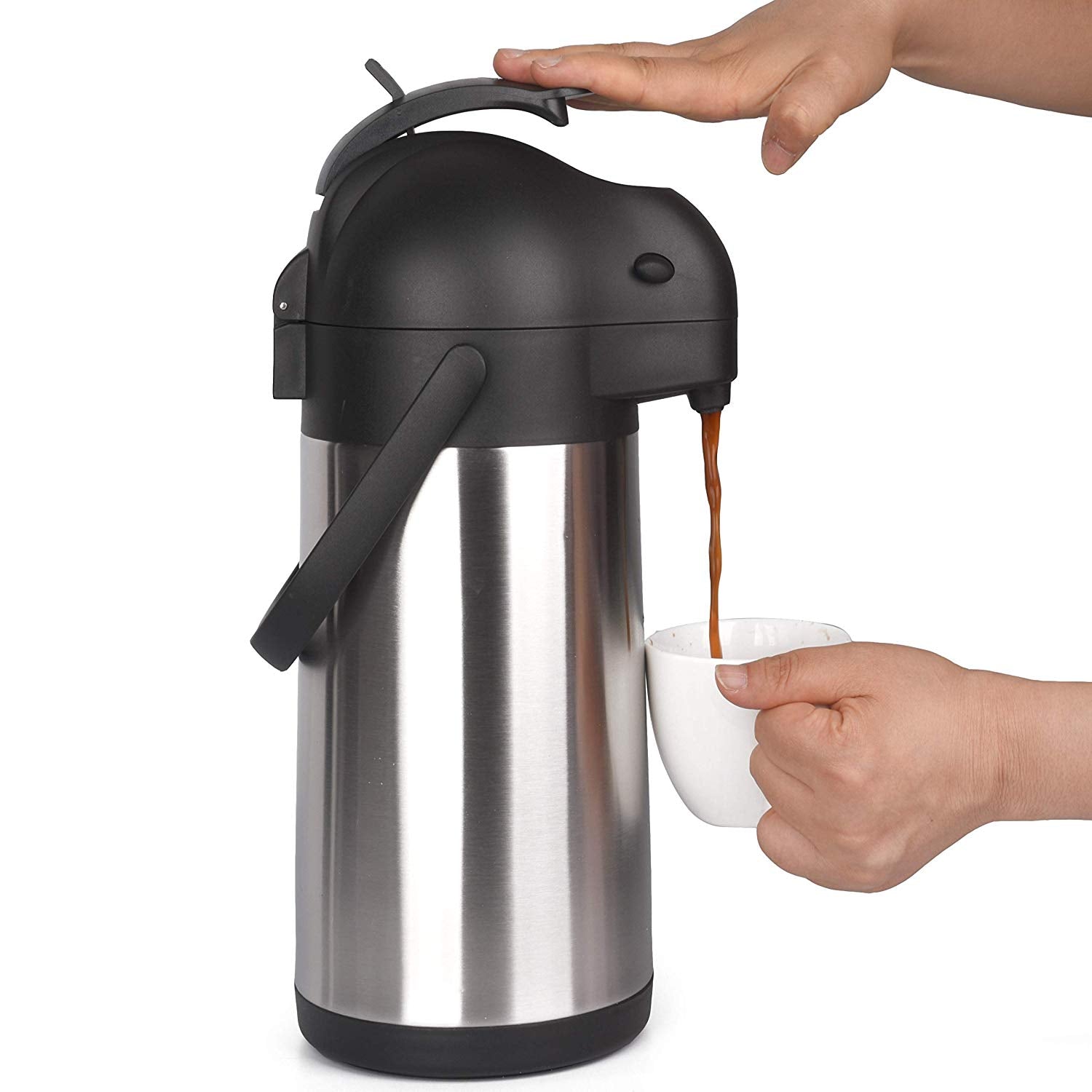 Airpot Coffee Carafe Thermal 101 Oz(3L) with 3 Cups/Lever Action